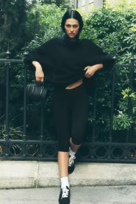 High-Waist Alosoft Iconic 90'S capri — Negro