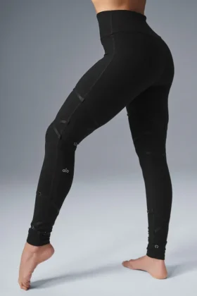 High-Waist Alosoft Spotlight Legging - Negro
