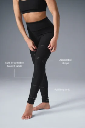 High-Waist Alosoft Spotlight Legging – Negro