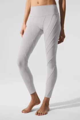 High-Waist Alosoft Sunray Legging lavado - Lavado gris cielo