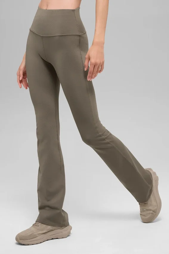 High-Waist Bootcut Legging Airbrush - Cacao claro