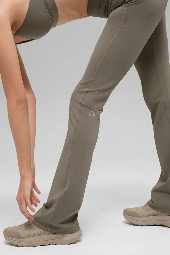 High-Waist Bootcut Legging Airbrush - Cacao claro