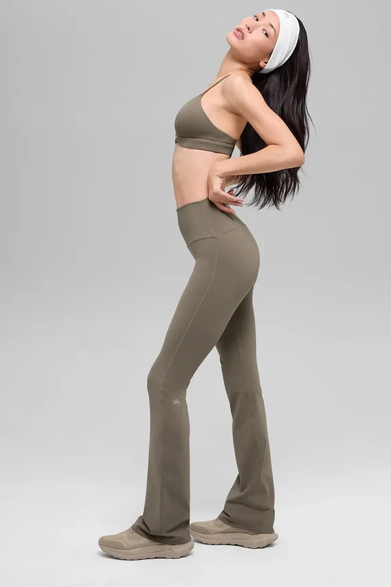 High-Waist Bootcut Legging Airbrush - Cacao claro