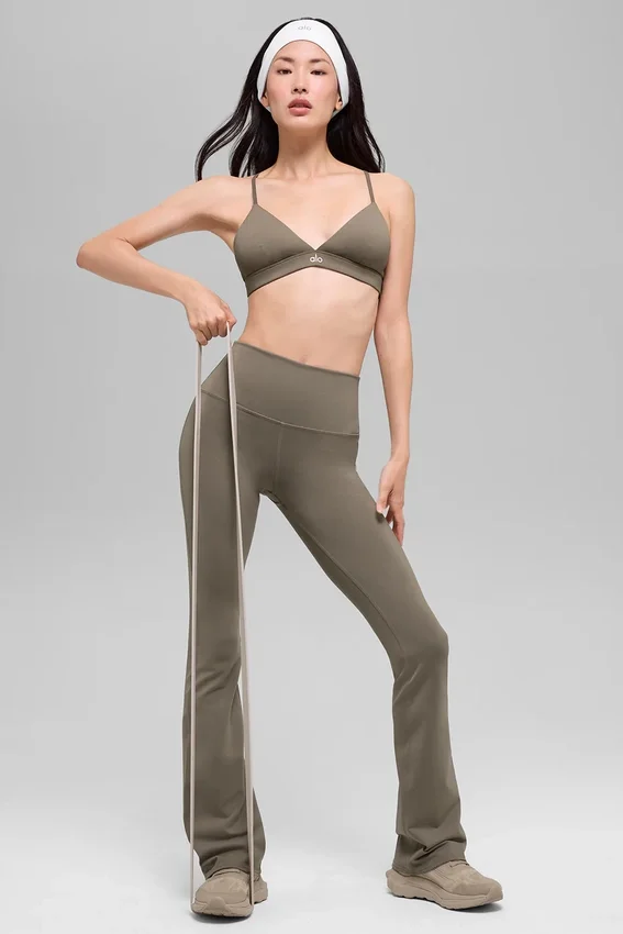High-Waist Bootcut Legging Airbrush - Cacao claro