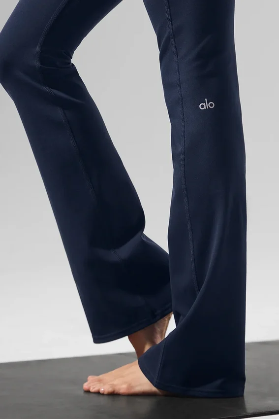 High-Waist Bootcut Leggings Airbrush - Azul marino