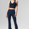 High-Waist Bootcut Leggings Airbrush - Azul marino