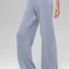 High-Waist Cashmere Wool Pantalón con corte ancho New Class - Winter Frost