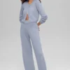 High-Waist Cashmere Wool Pantalón con corte ancho New Class - Winter Frost