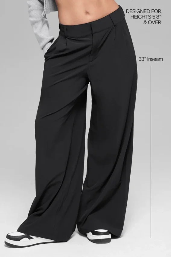 High-Waist Dreamscape Trouser (long) - Black