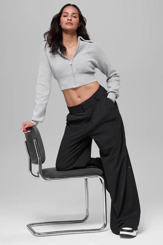 High-Waist Dreamscape Trouser (long) - Black