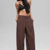 High-Waist Dreamscape Trouser (long) - Brownstone