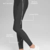 High-Waist Haven Leggings de Airlift - Antracita/Blanco