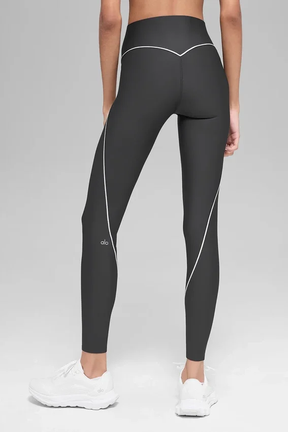 High-Waist Haven Leggings de Airlift - Antracita/Blanco