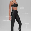 High-Waist Haven Leggings de Airlift - Negro/Blanco