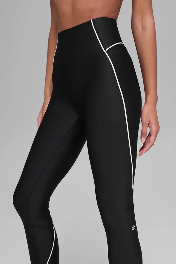 High-Waist Haven Leggings de Airlift - Negro/Blanco