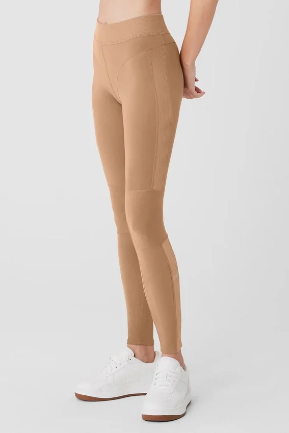 High-Waist Head Start Leggings de Alosoft - Toasted Almond
