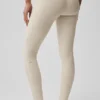 High-Waist Heart Throb Leggings de Alosoft - Gris avena jaspeado/Blanco