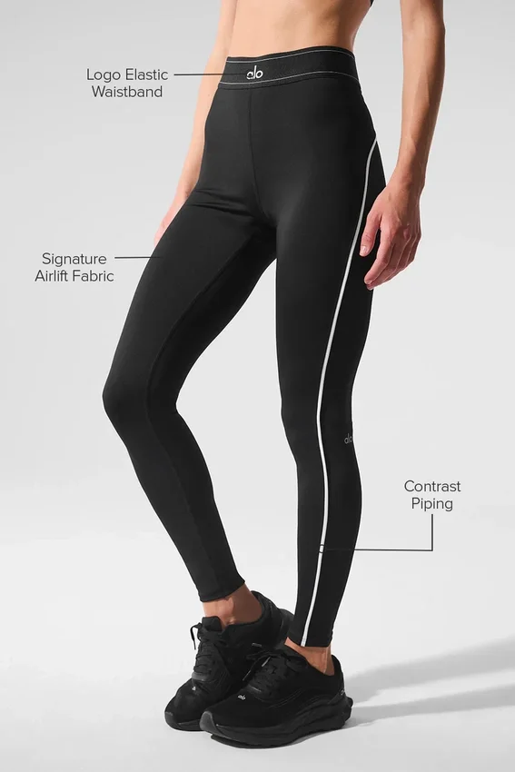 High-Waist High-Waist Leggings Suit Up de Airlift - Negro/Blanco