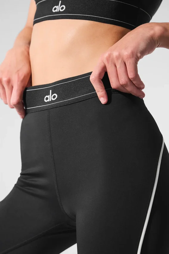 High-Waist High-Waist Leggings Suit Up de Airlift - Negro/Blanco