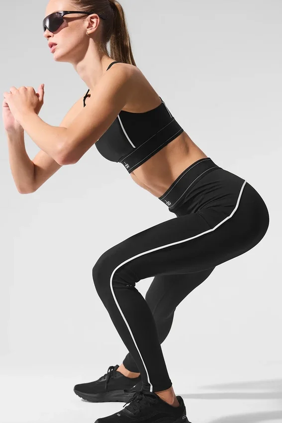 High-Waist High-Waist Leggings Suit Up de Airlift - Negro/Blanco