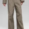 High-Waist Main Character Wide Leg Trouser — Color cacao claro