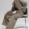 High-Waist Main Character Wide Leg Trouser — Color cacao claro