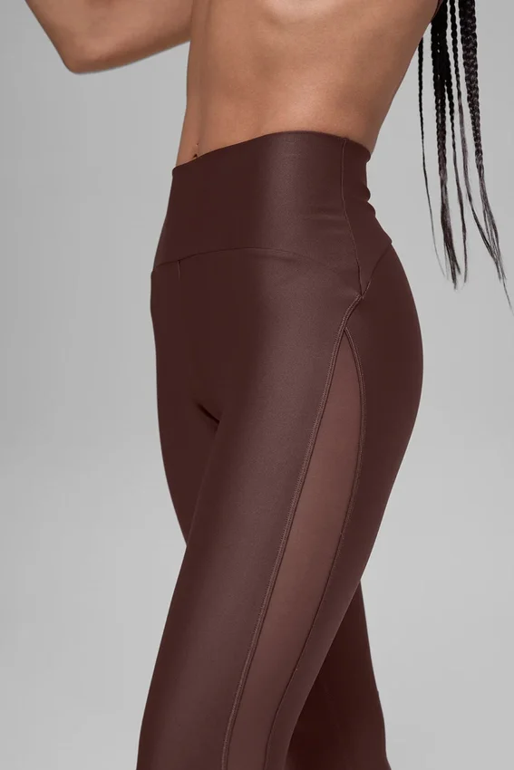High-Waist Mesh Infatuation Leggings de Airlift - Brownstone