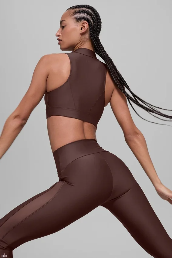 High-Waist Mesh Infatuation Leggings de Airlift - Brownstone