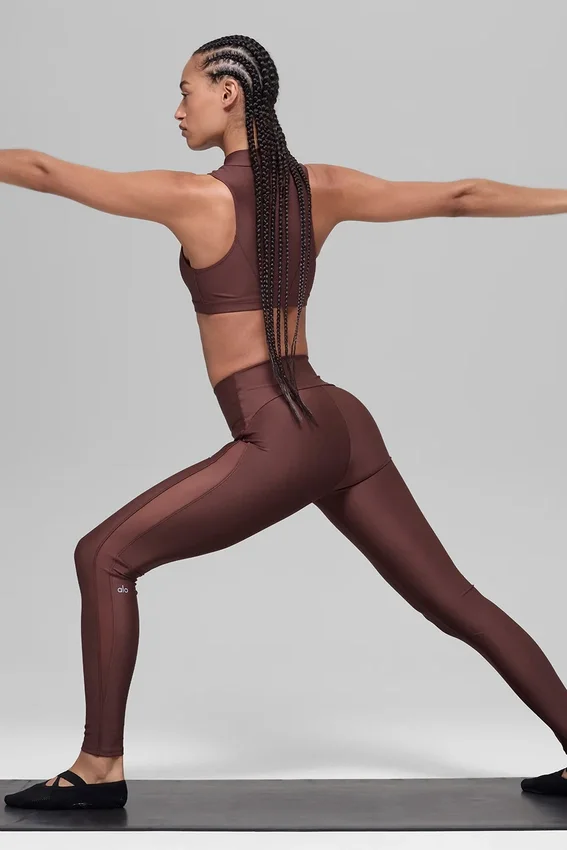 High-Waist Mesh Infatuation Leggings de Airlift - Brownstone