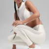 High-Waist Mesh Infatuation Leggings - Ivory