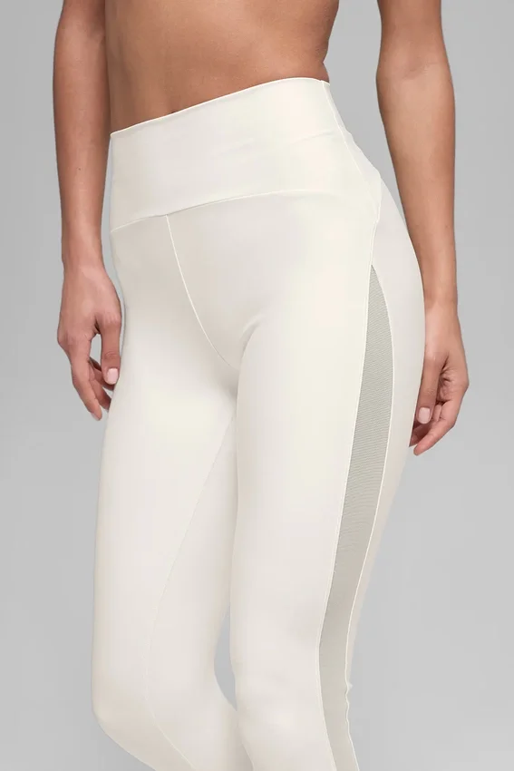 High-Waist Mesh Infatuation Leggings - Ivory