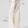 High-Waist Origin Wide Leg Track Pant - Marfil