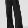 High-Waist Origin Wide Leg Track Pant - Negro