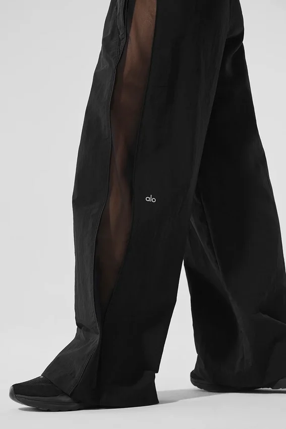 High-Waist Origin Wide Leg Track Pant - Negro