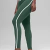 High-Waist Race Pace 7/8 Leggings de Airbrush — Verde trébol/Blanco