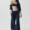 High-Waist Straight Leg Pant - Navy