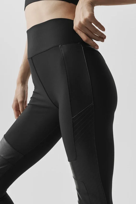 High-Waist Supermoto Airlift Winter Warm Leggings - Negro
