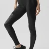 High-Waist Supermoto Airlift Winter Warm Leggings - Negro