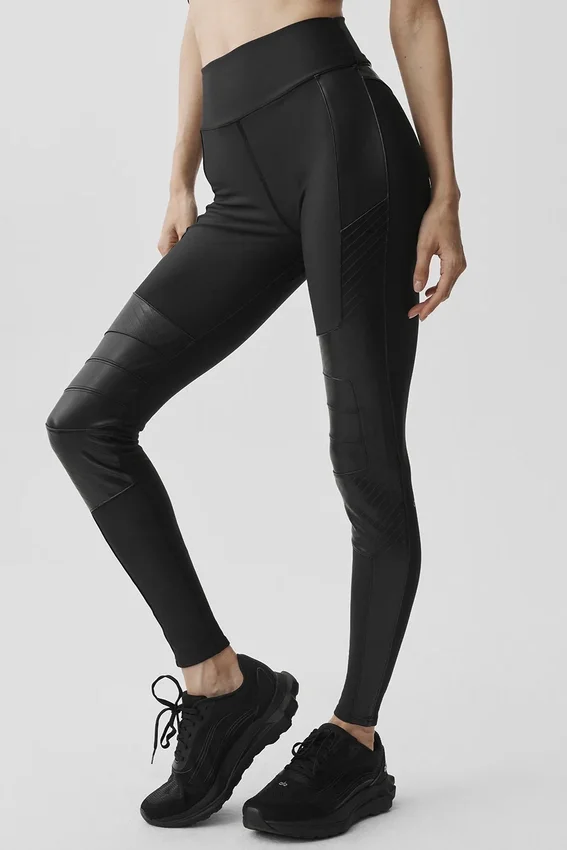 High-Waist Supermoto Airlift Winter Warm Leggings - Negro