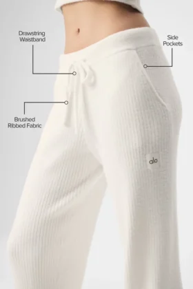 High-Waist Wide Leg Pant «Snuggle up Jersé» — Marfil