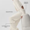 High-Waist Wool Cashmere New Class Wide Leg Pant - Ivory