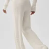 High-Waist Wool Cashmere New Class Wide Leg Pant - Ivory
