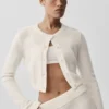 High-Waist Wool Cashmere New Class Wide Leg Pant - Ivory