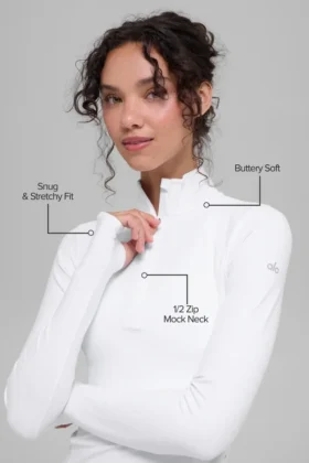 Jersé Alosoft Rapid con media cremallera – Blanco