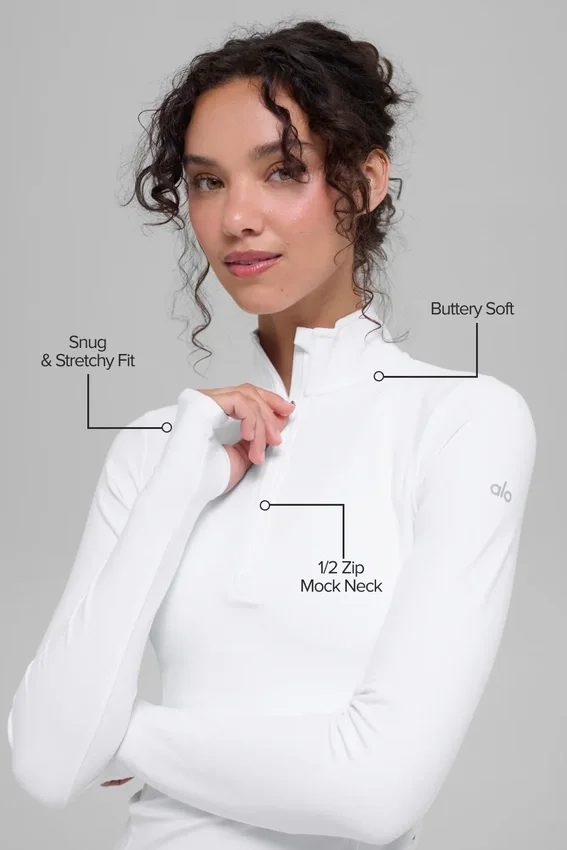Jersé Alosoft Rapid con media cremallera - Blanco