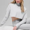 Jersey de cuello alto corto de punto trenzado Winter Bliss de manga larga - Athletic Heat