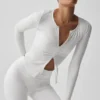 Jersey de manga larga acanalado Stardust - Blanco