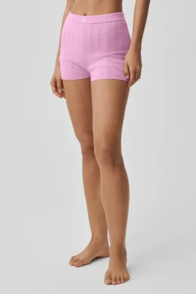 Jerséis de punto Pointelle «Be Mine Hot» — Rosa corazón de caramelo