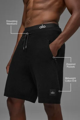 Jerséis de punto Sports Club de 7″ – Negro