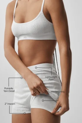 Jerséu «Be Mine Hot» de punto Pointelle – Blanco semitransparente